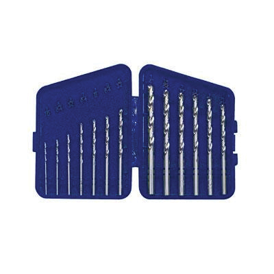 60137 Jobber Length Drill Bit Set, 15-Piece, HSS, Bright