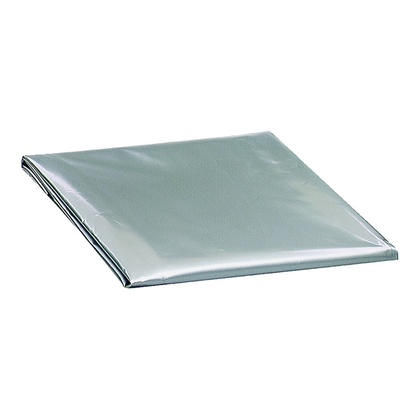M-D 03392 Air Conditioner Cover with Elastic Strap, 16 in L, 27 in W, Polyethylene, Silver - 1