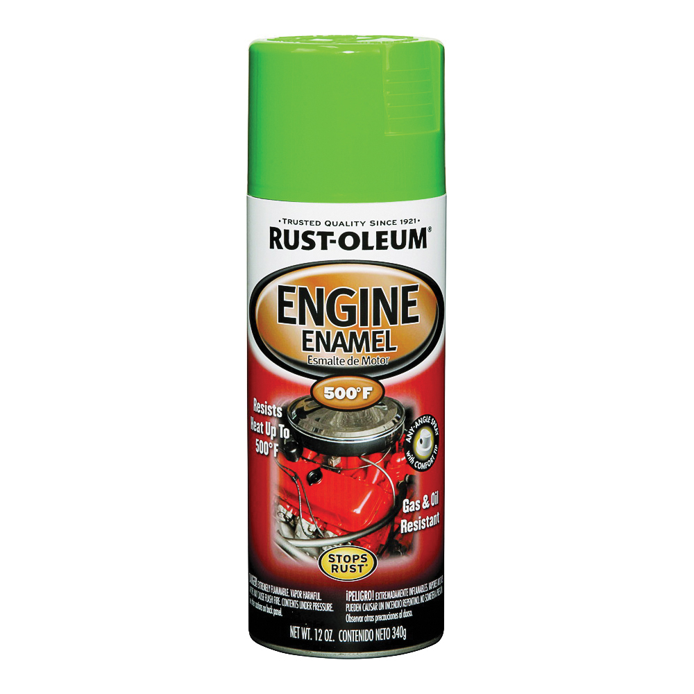 Automotive 248951 Engine Spray Paint, Semi-Gloss, Grabber Green, 12 oz, Can