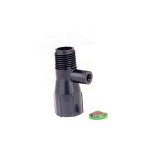 R338CT Sprinkler Tubing Conversion Tee, 1/2 x 1/4 x 1/2 in Connection, FPT x Compression x MPT, ABS, Black/Blue