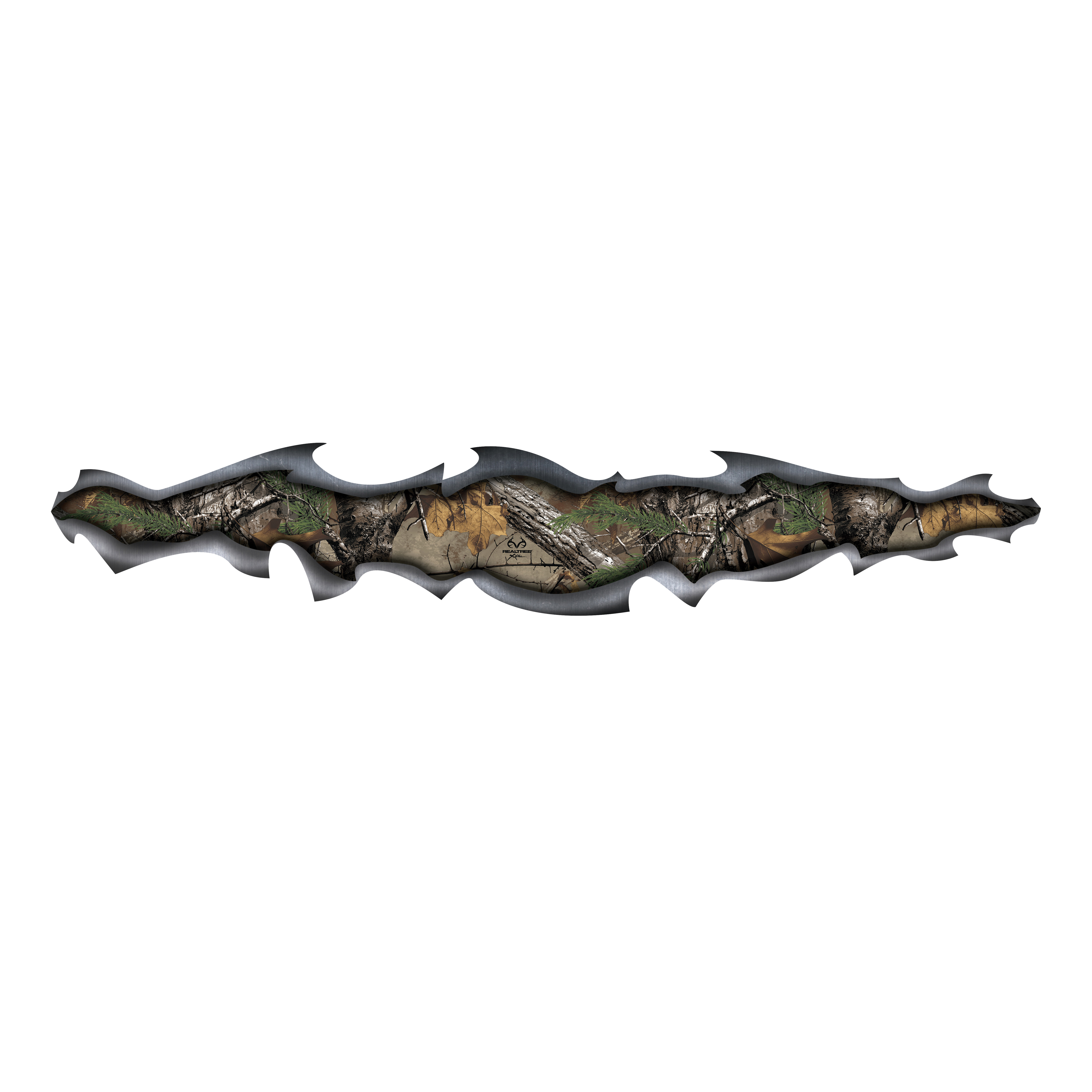 Realtree RT-TMG-XT Decal, Torn Metal Graphic, Camouflage Legend, Vinyl Adhesive - 1