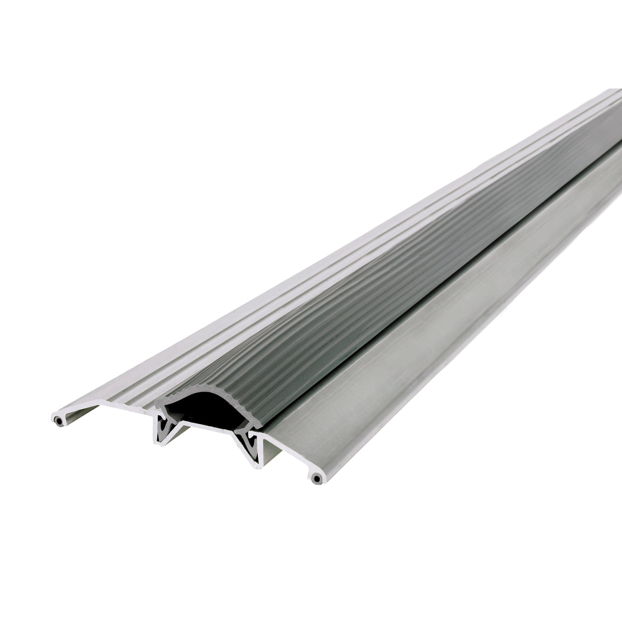08151 Heavy-Duty Threshold, 72 in L, 3-3/4 in W, Low Profile, Aluminum, Silver