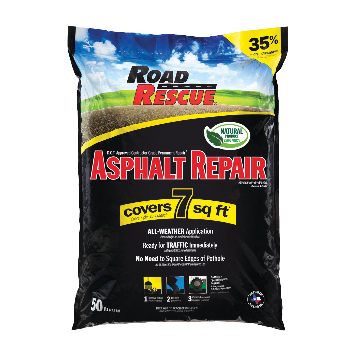 AP-50 Pre-Mixed Patch, Black, 50 lb Bag
