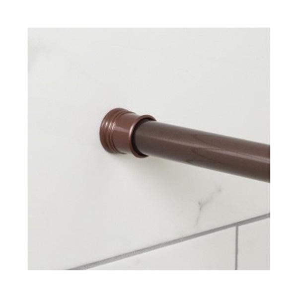 Zenna Home TwistTight 506W/505RB Shower Rod, 72 in L Adjustable, 1-1/4 in Dia Rod, Steel, Bronze - 2