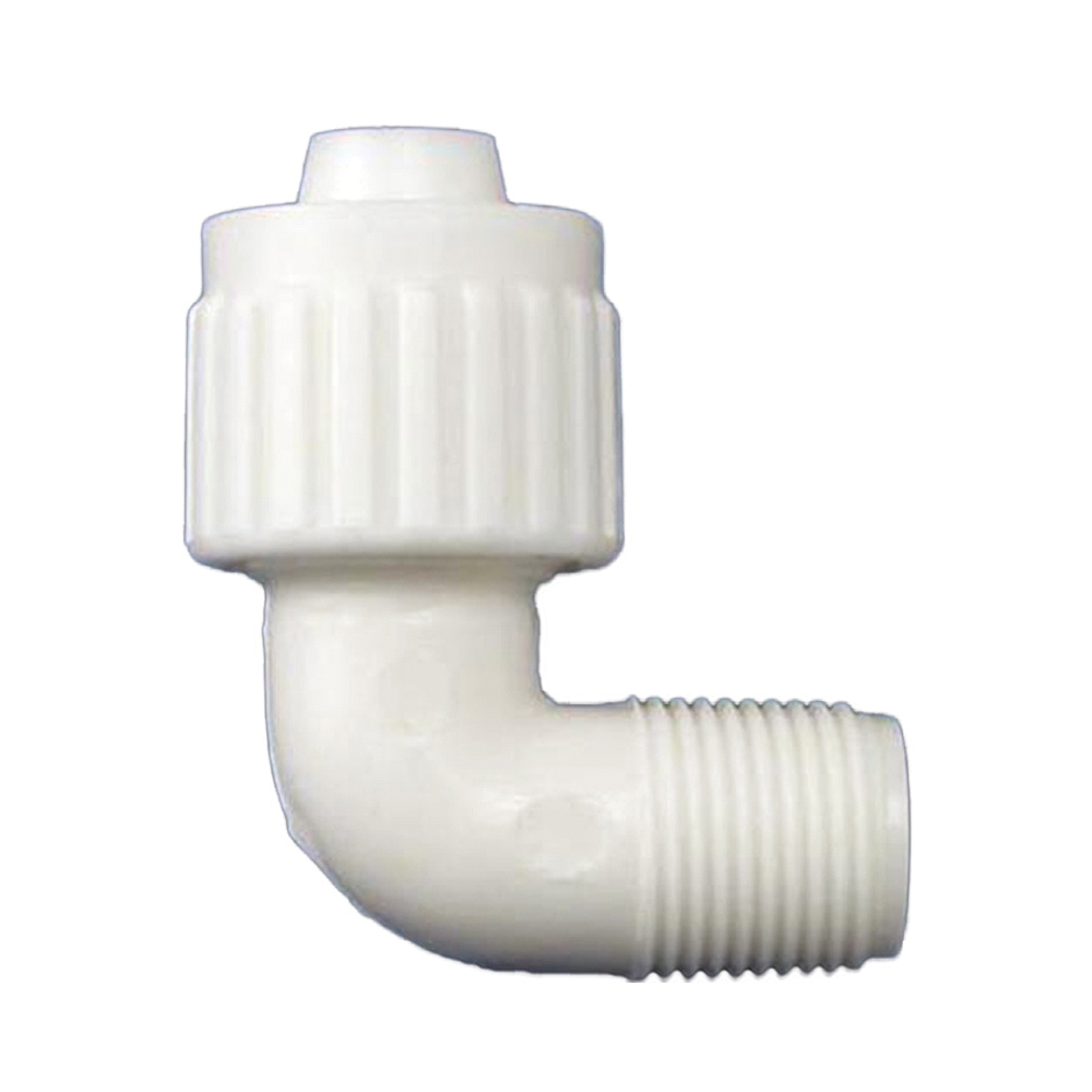 PEXLOCK 16810 Pipe Elbow, 1/2 x 3/8 in, MPT, 90 deg Angle, Plastic, 200 psi Pressure