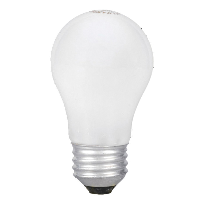 Sylvania 10015 Incandescent Bulb, 15 W, A15 Lamp, E26 Medium Lamp Base, 65 Lumens, 2500 K Color Temp, Soft White Light - 1