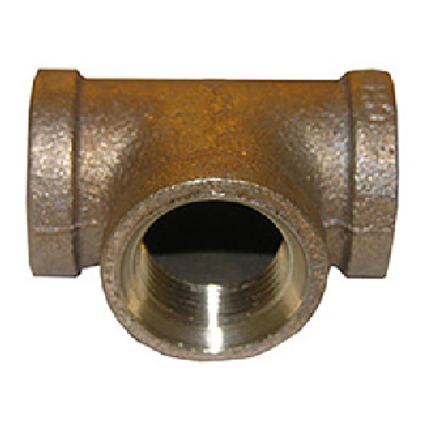 Lasco 30-7212 Pipe Tee, 1/2 in, FPT, Brass, 125 psi Pressure