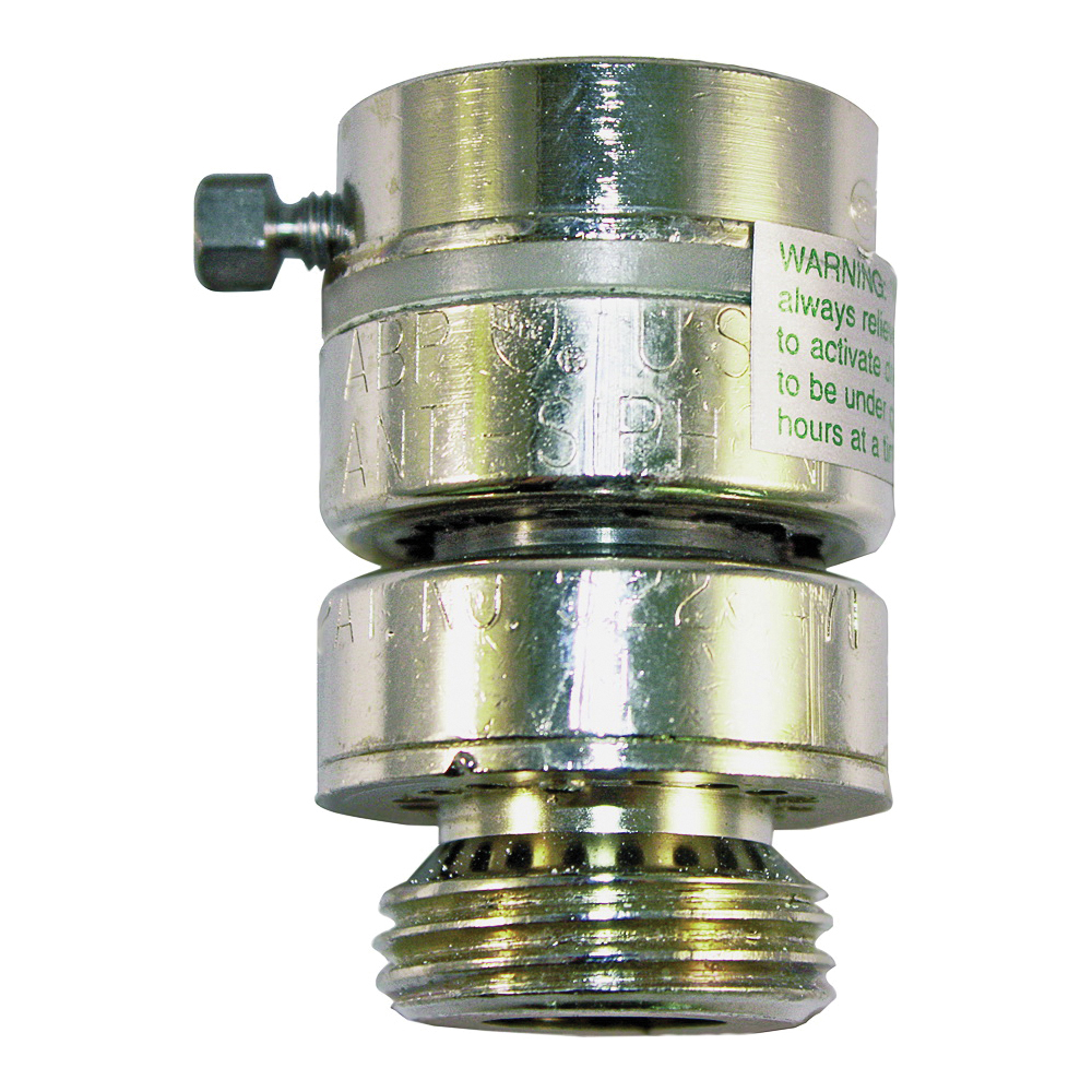 PK1390 Self-Draining Vacuum Breaker, 3/4 in Connection, Fine Thread x MHT, 125 psi Max Pressure, Brass