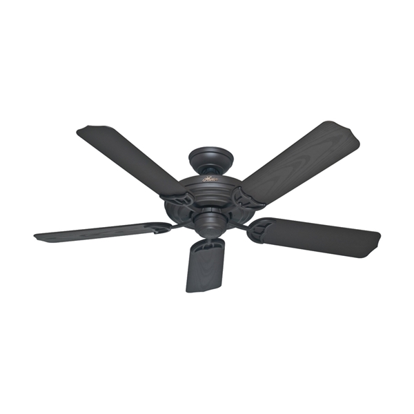 Sea Air Series 53061 Ceiling Fan, 5-Blade, Walnut Blade, 52 in Sweep, 3-Speed, With Lights: No