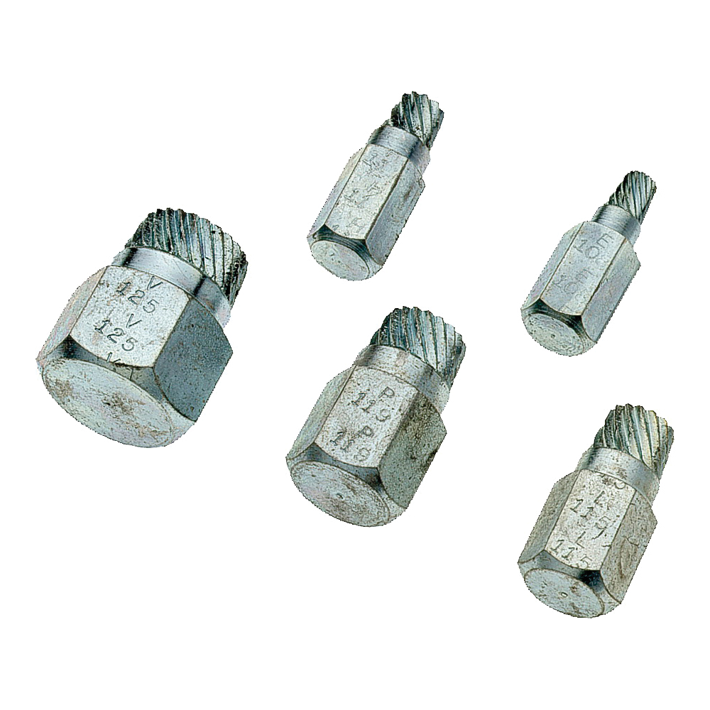 05250 Bolt Extractor Kit, 5-Piece, Steel