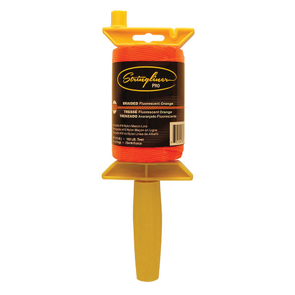 Pro Series 25459 Mason Line Reel, 500 ft L Line, Fluorescent Orange Line, Auto-Retract Rewind