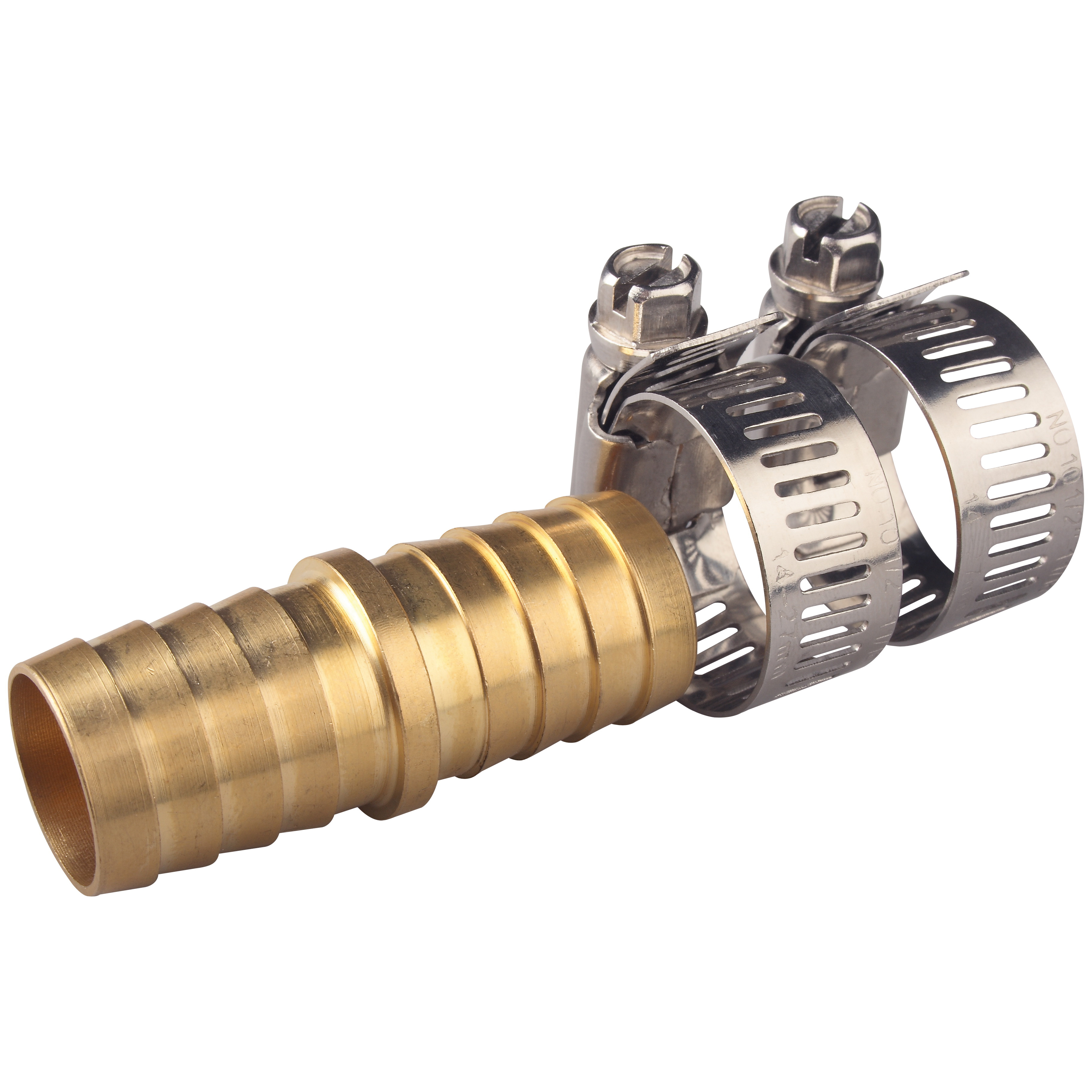 GB-9411-3/4 Hose Mender, 3/4 in, Male, Brass, Brass/Silver