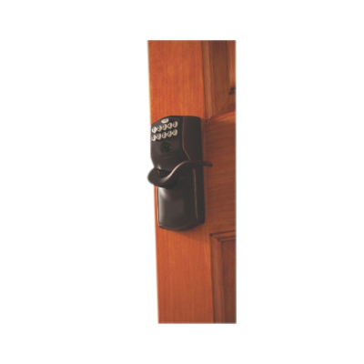 Schlage FE Series FE595VCAM/ACC 716 Electronic Entry Lock, Wave Design, Aged Bronze, Residential, 2 Grade, Metal - 4