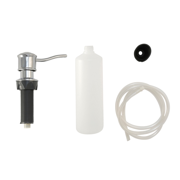 Danco 10038B Soap Dispenser with Nozzle, 12 oz Capacity, Metal/Plastic, Chrome - 1