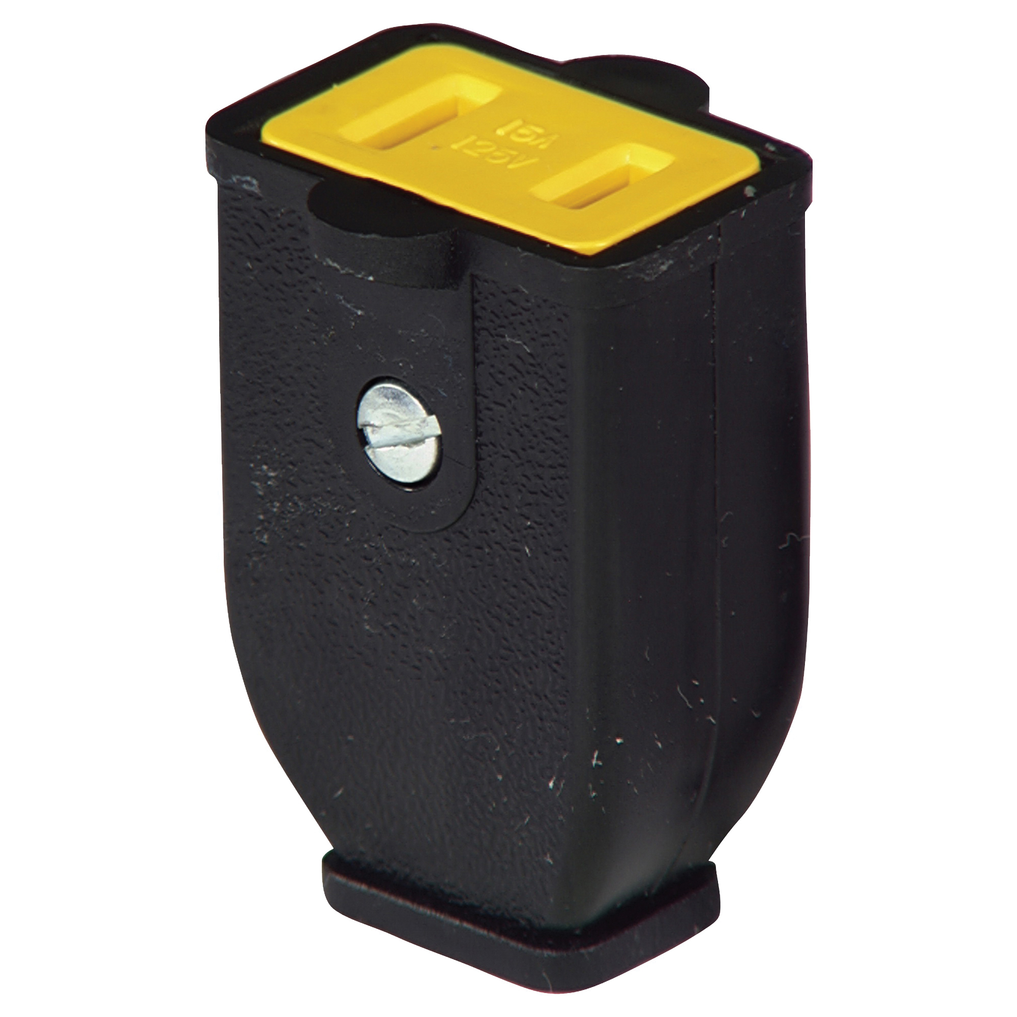 Wiring Devices SA155 Electrical Connector, Polarized, Spring Action, 21/64 in, 2-Pole, 15 A, 125 V, Black