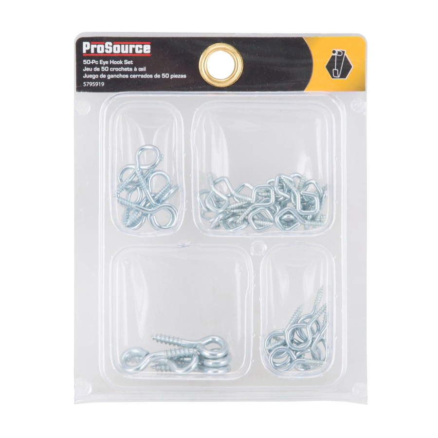 JL82112-3L Eye Hook Set, Steel, Zinc