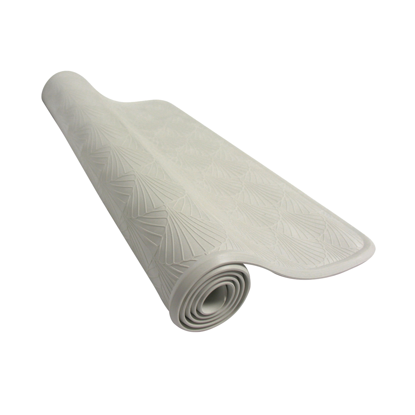 77WW Bath Mat, 27-1/2 in L, 16 in W, Rubber, White