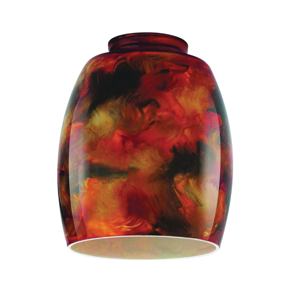 8131100 Light Shade, Tapered Drum, Glass, Brown/Yellow