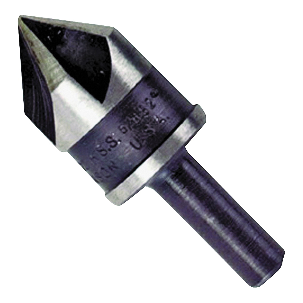 12411 Drill Bit, 1/2 in Dia, 1-21/32 in OAL, Countersink, 5-Flute, 1/4 in Dia Shank, Round Shank