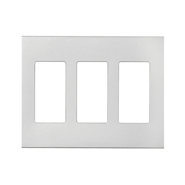 Cooper Wiring PJS PJS263SG-SP-L Switch Wallplate, 4.87 in L, 6-3/4 in W, 3 -Gang, Polycarbonate, Silver Granite, High-Gloss