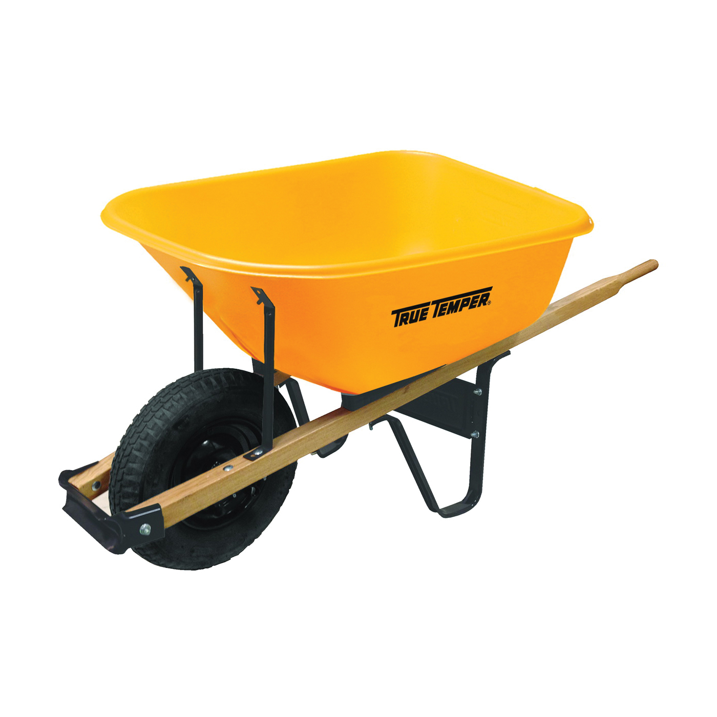 RP625 Wheelbarrow, 6 cu-ft Volume, Polyester, 1-Wheel, 16 in Wheel