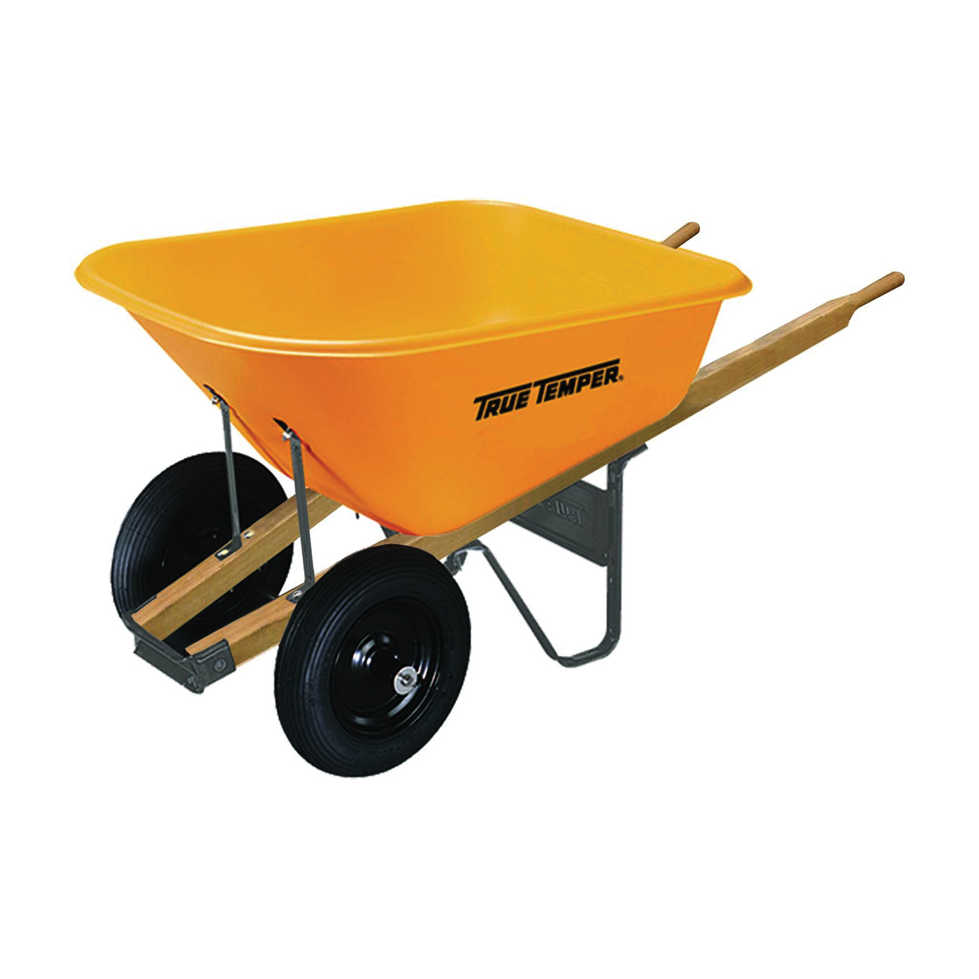 RP810 Wheelbarrow with Dual Wheels, 8 cu-ft Volume, Polyester, 2-Wheel, 14-1/2 in Wheel