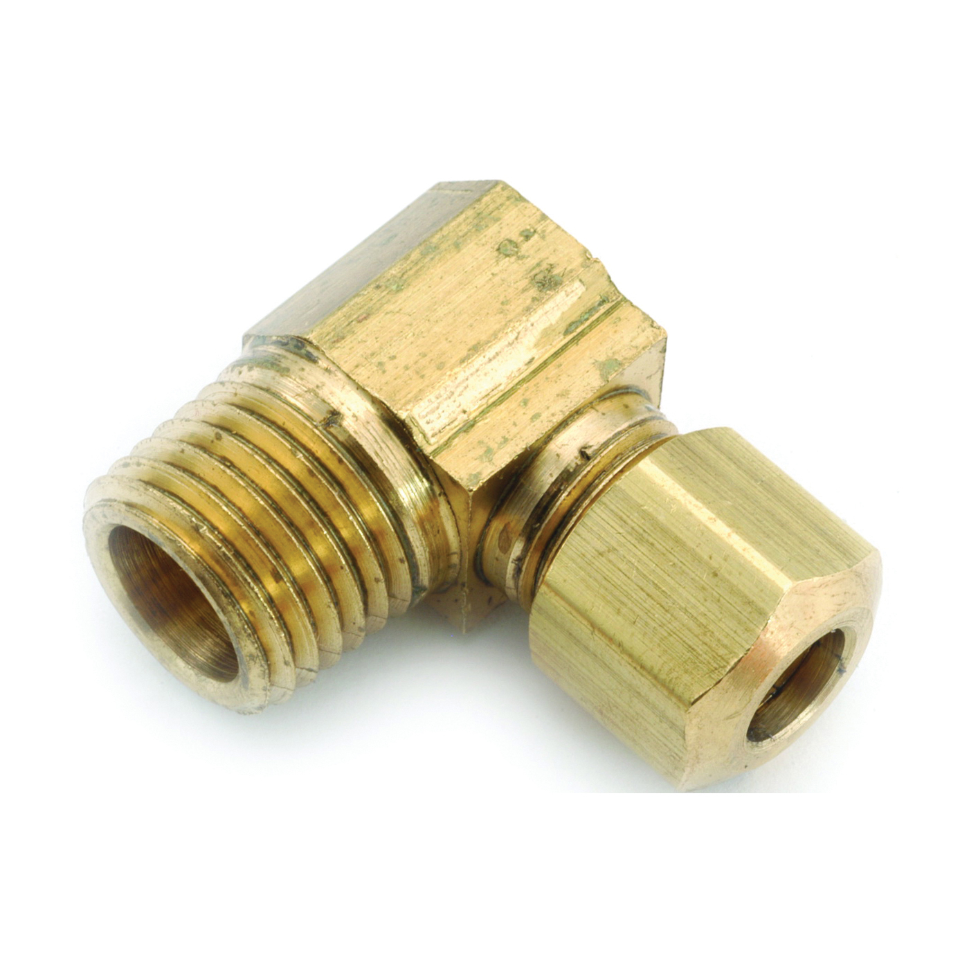 Anderson Metals 750069-0606 Tube Elbow, 3/8 in, 90 deg Angle, Brass, 200 psi Pressure - 1