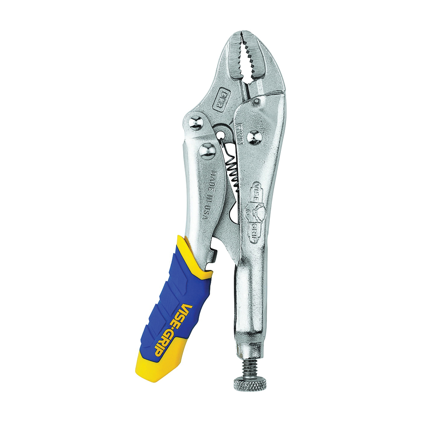 Fast Release Series 09T Locking Plier, 5 in OAL, 1-1/8 in Jaw Opening, Blue/Yellow Handle, Ergonomic Handle