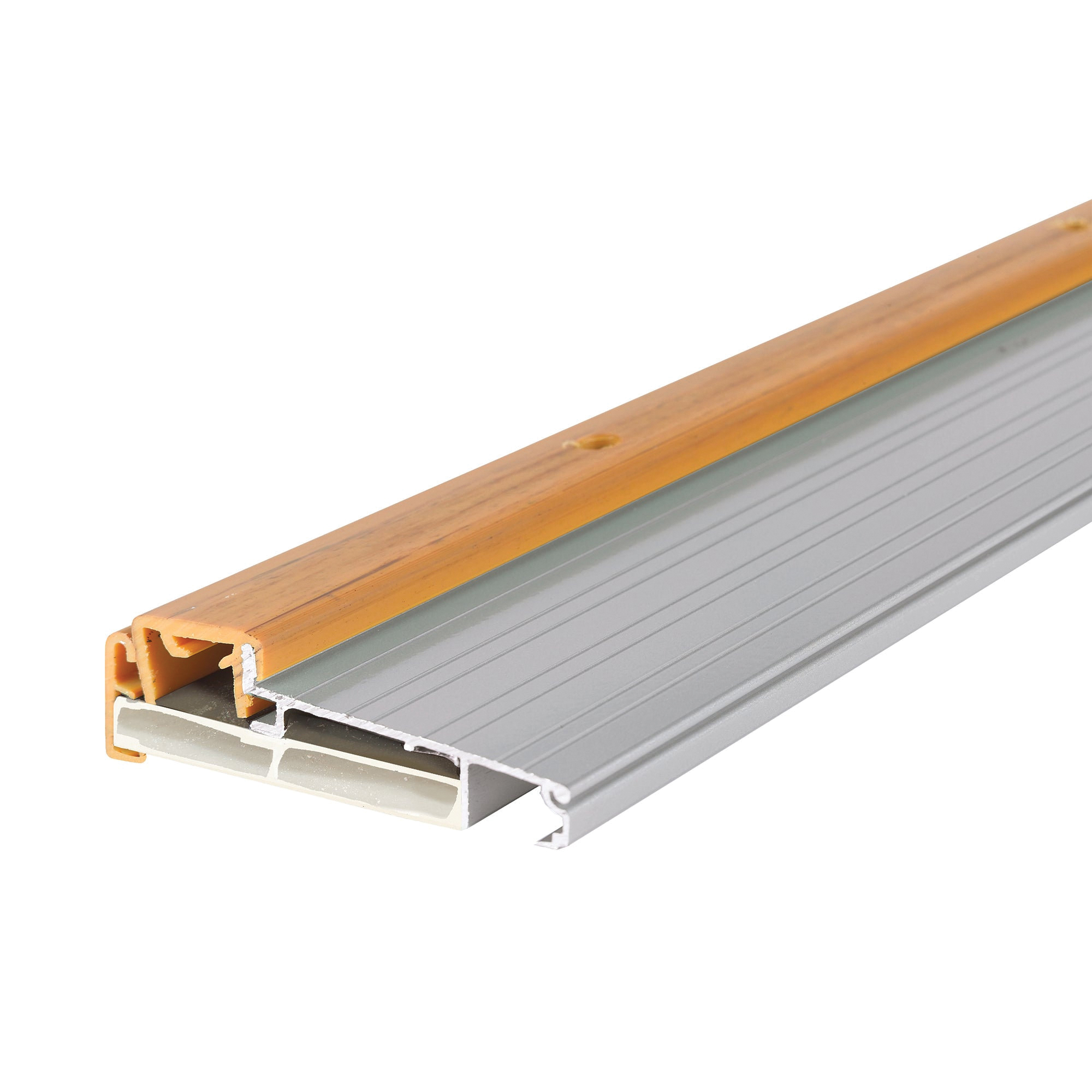 43822 Adjustable Thermal Break Threshold, 36 in L, 4-9/16 in W, Aluminum, Silver