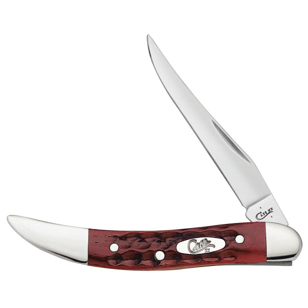 00792 Pocket Knife, 2-1/4 in L Blade, Stainless Steel Blade, 1-Blade, Jigged Handle, Red Handle