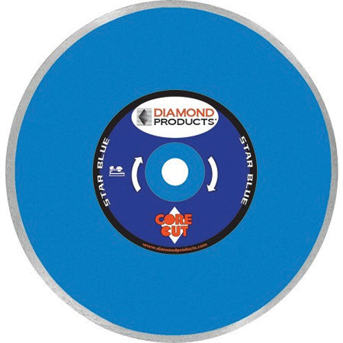 80016 Circular Saw Blade, 10 in Dia, 5/8 in Arbor, Diamond Cutting Edge, Applicable Materials: Tile