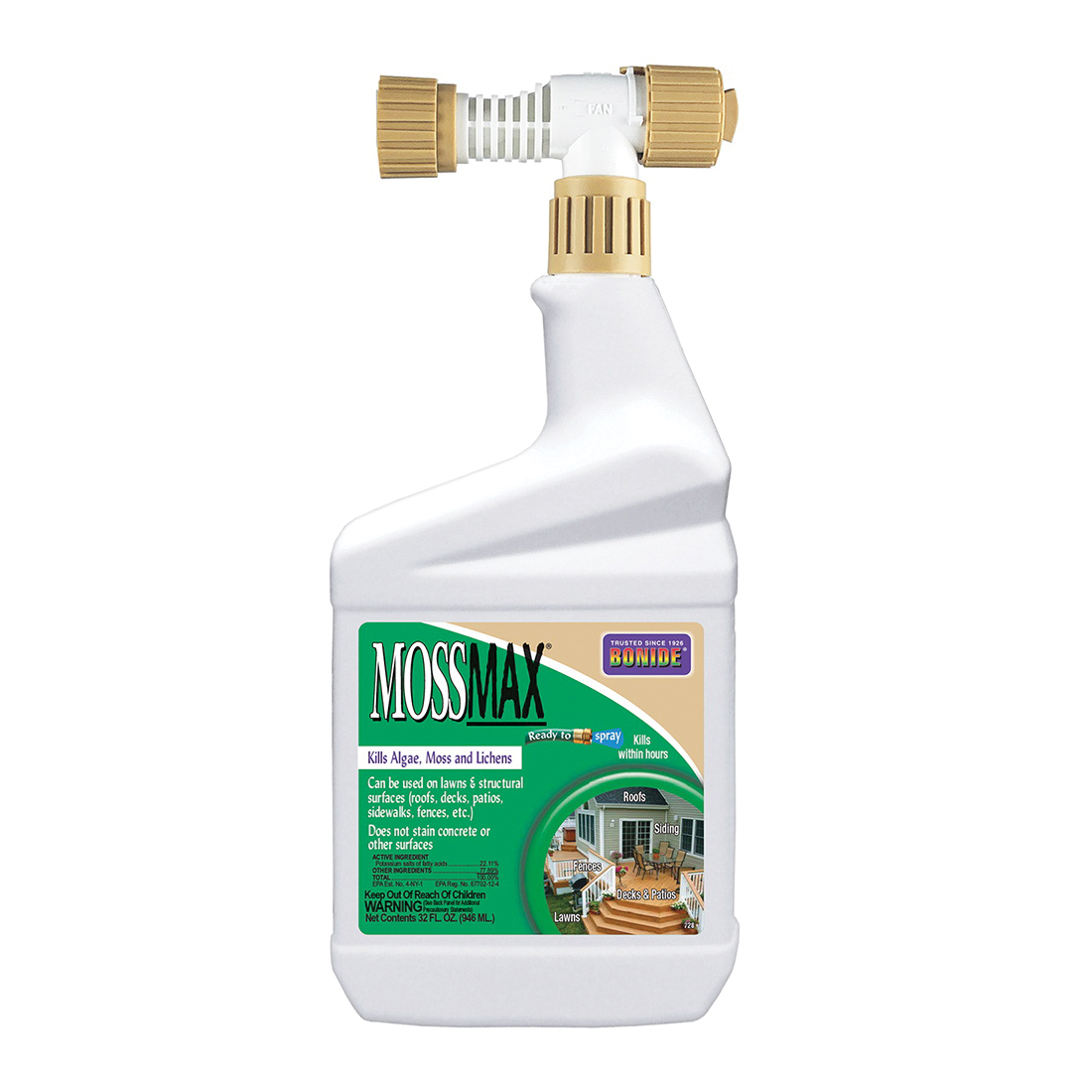 MossMax&reg; RTS 728 Moss/Algae Killer, Liquid, Spray Application, 1 qt