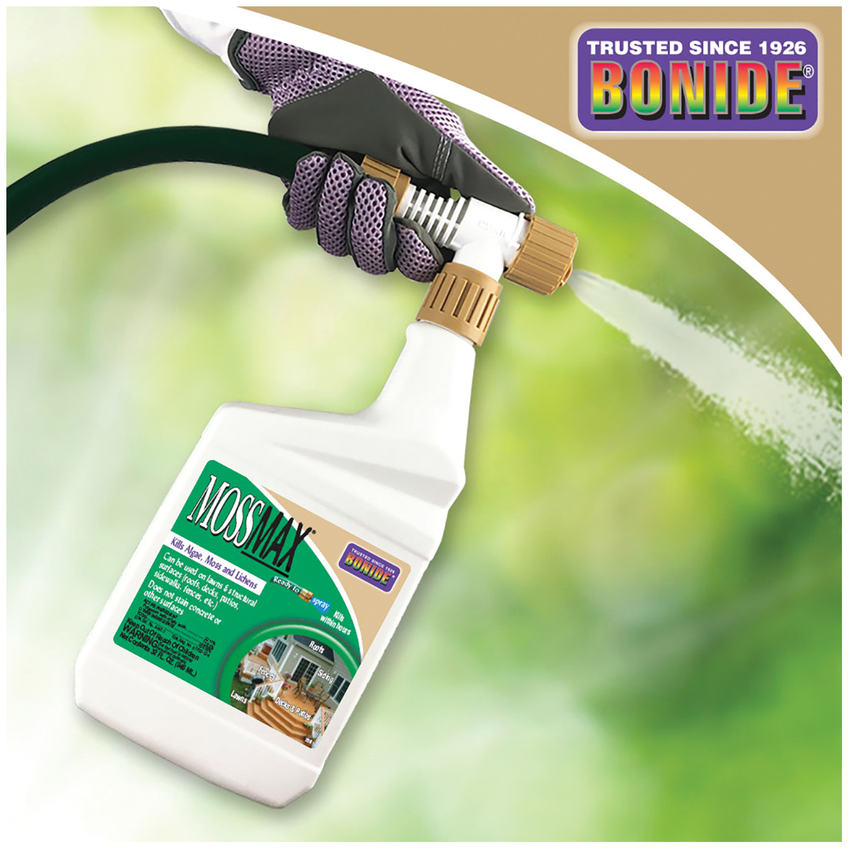 Bonide MossMax® RTS 728 Moss/Algae Killer, Liquid, Spray Application, 1 qt - 2