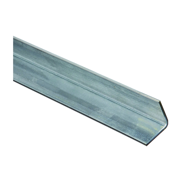 4010BC Series N179-978 Angle Stock, 1-1/4 in L Leg, 72 in L, 0.12 in Thick, Steel, Galvanized
