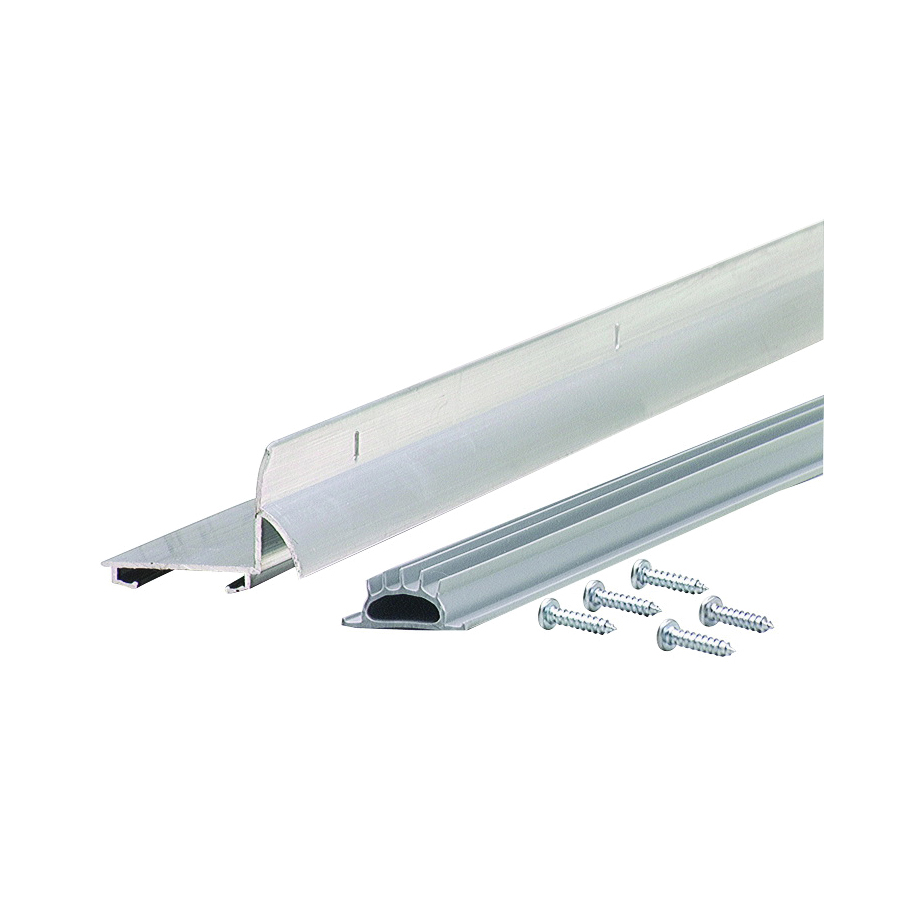 06015 Door Bottom with Drip Cap, 36 in L, 1-3/8 in W, 1-3/32 in H, Aluminum