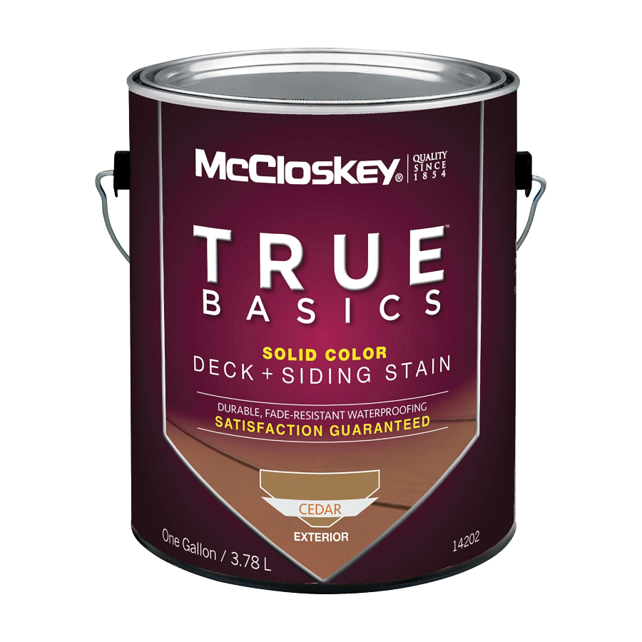 McCloskey 080.0014202.007 Solid Stain, Cedar, Liquid, 1 gal