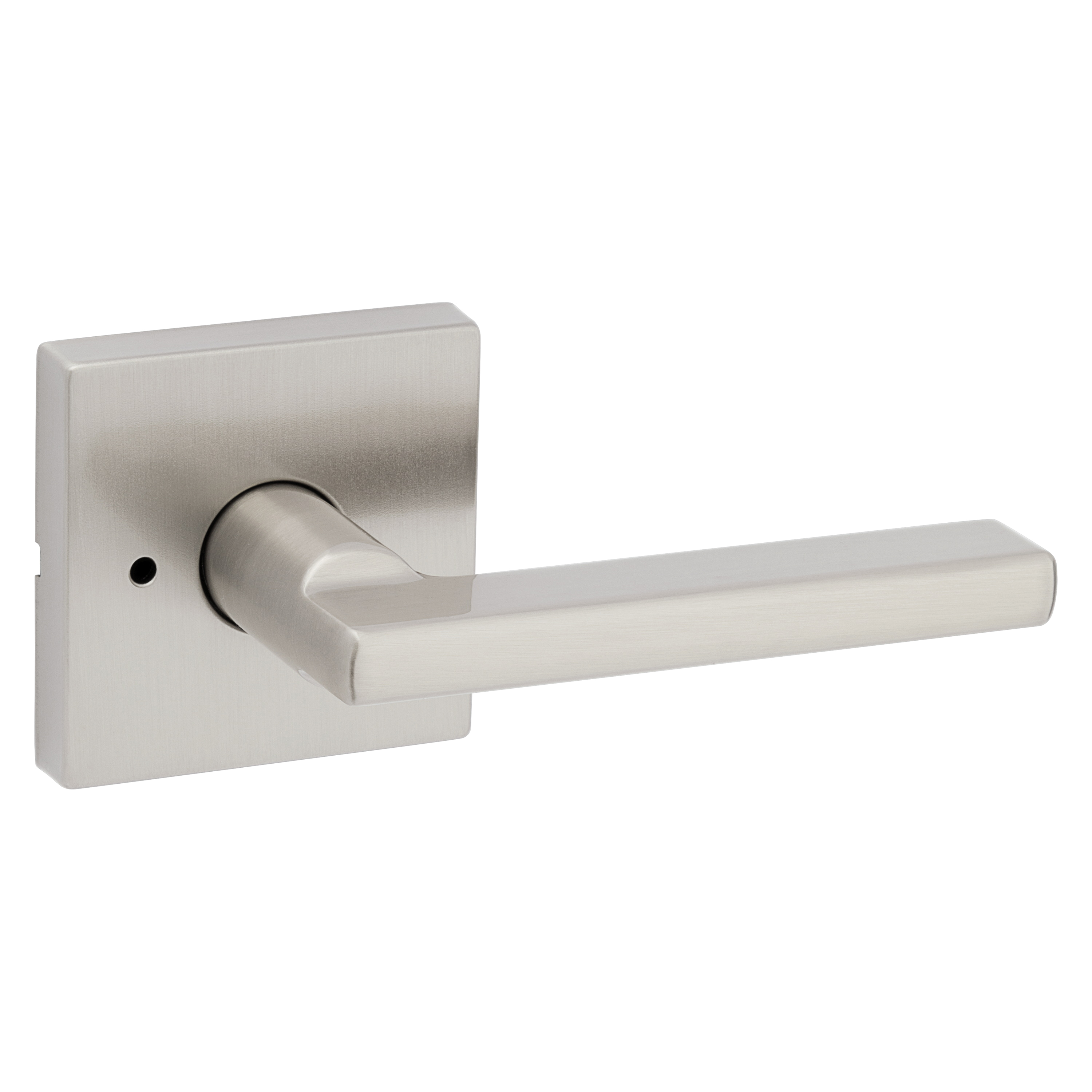 Kwikset Signature Series 155HFL SQT 15 Privacy Lever, Pushbutton Lock, Satin Nickel, Zinc, Residential, Reversible Hand