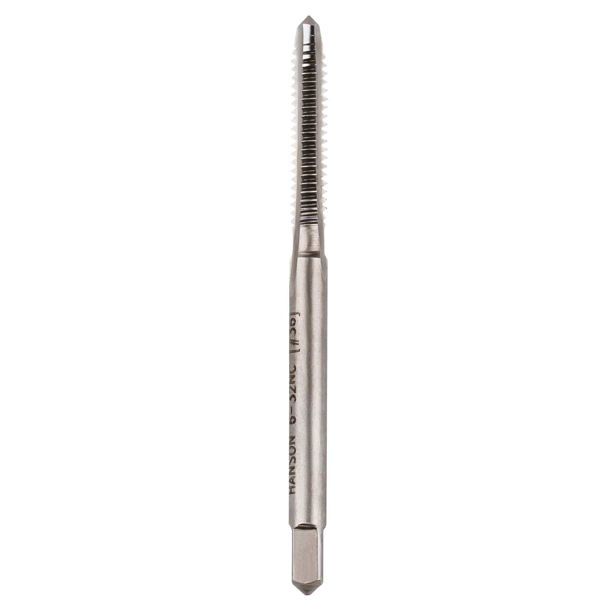 8018 Machine Screw Tap, #6-32 UNC Thread, Plug Tap Thread, 3-Flute, HCS