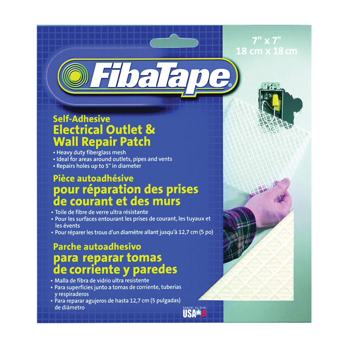 FibaTape FDW6503-U Electrical Outlet/Wall Repair Patch, White