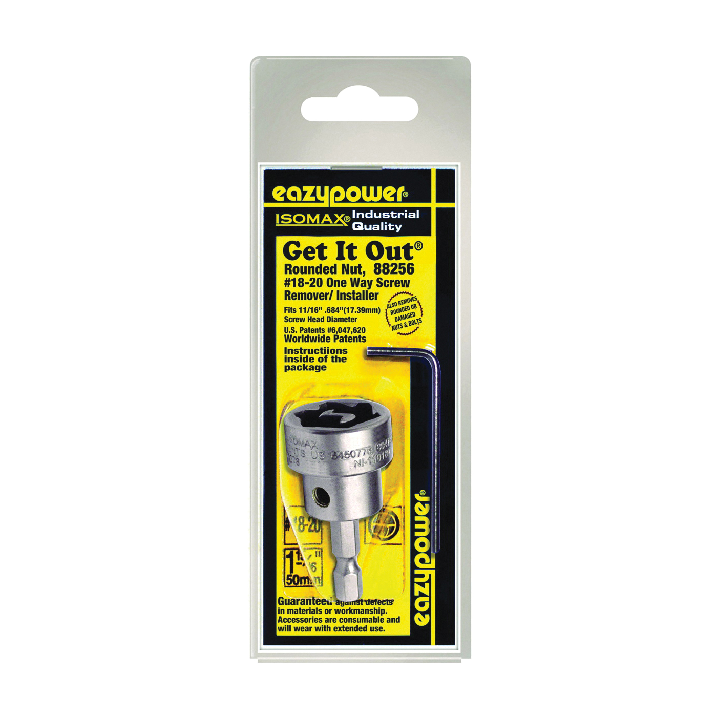 88256 1-Way Screw Remover, #18 to #20 Bolt/Screw, HSS