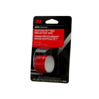 Scotchlite 03458 Reflective Safety Tape, 36 in L, 1 in W, Red - 1