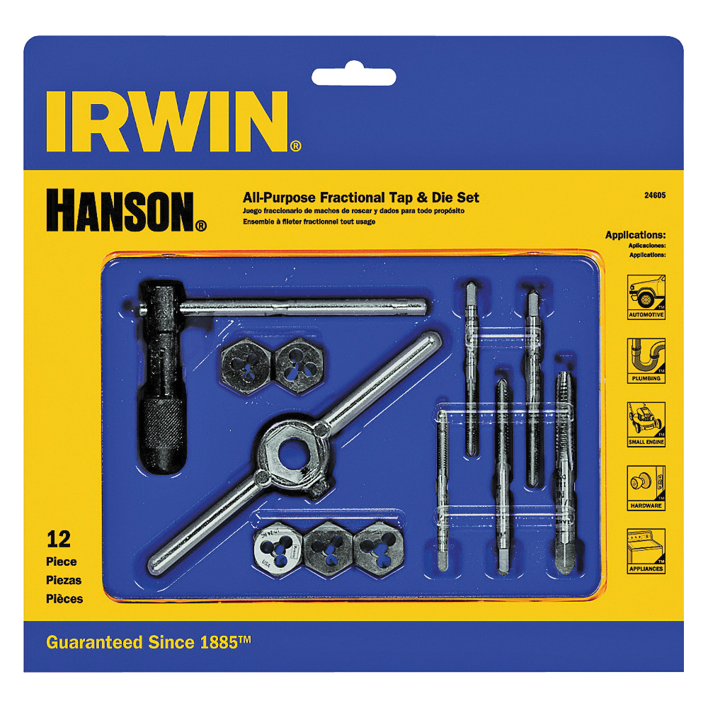 POWER-GRIP 24605 Tap and Die Set, 12-Piece, HCS