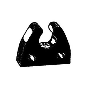 M-037C Pole Storage Clip, Rubber, Nickel-Plated