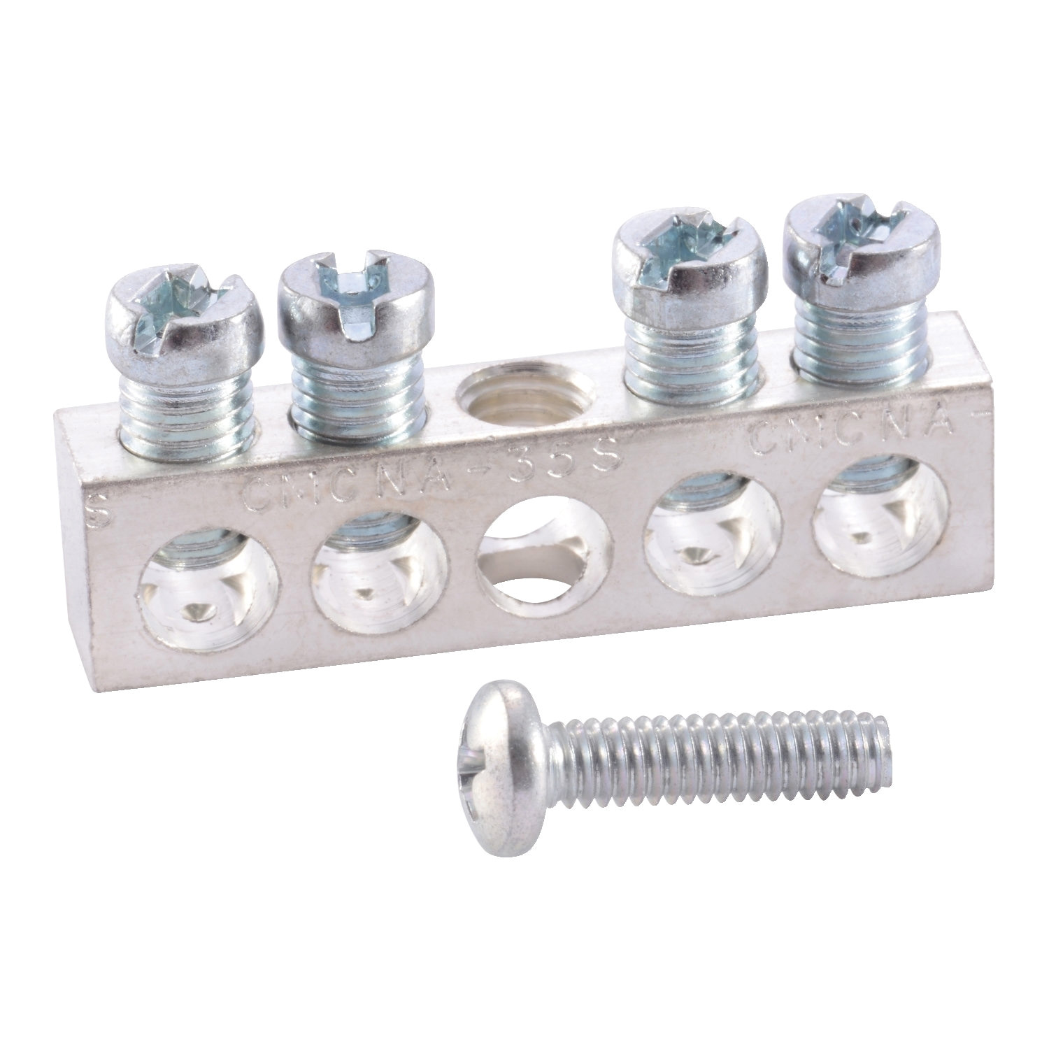 PK4GTACP Ground Bar Kit, 0.31 in L, 4-Terminal, Aluminum