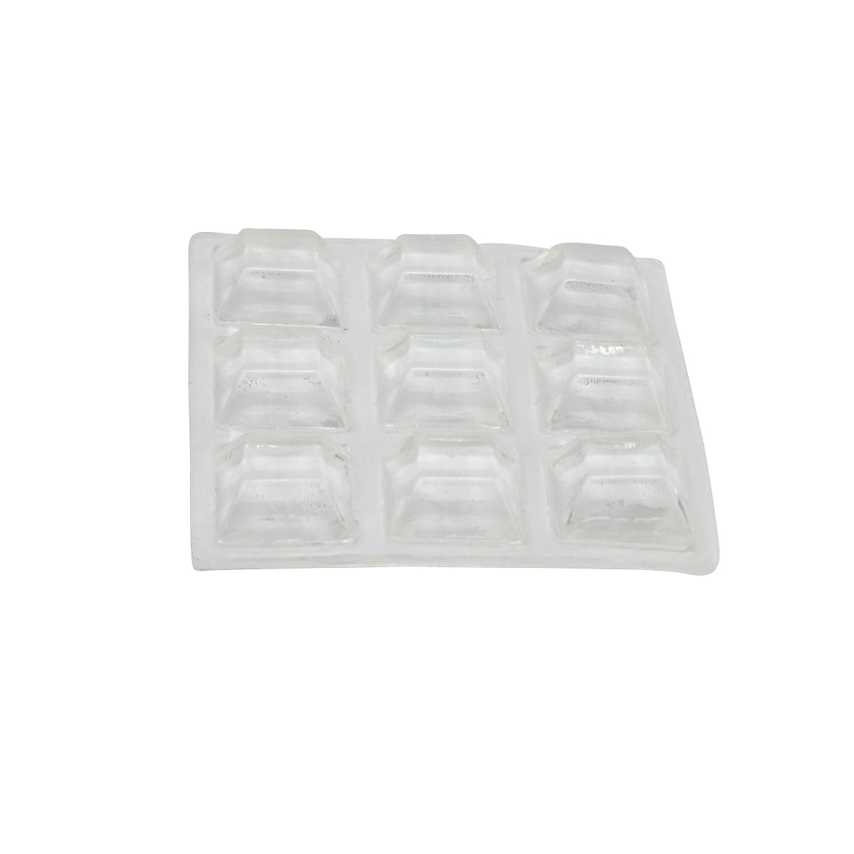 9562 Surface Guard Adhesive Bumper Pad, 1/2 in, Square, Vinyl, Clear