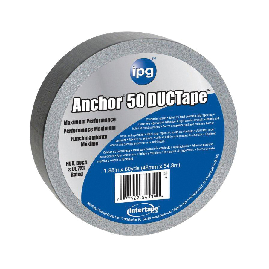 4139 Premium Duct Tape, 60 yd L, 1.88 in W, Silver