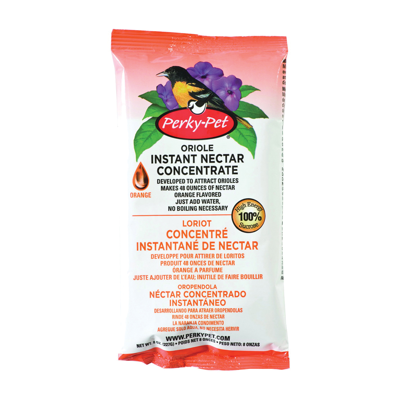 293SF Sucrose Concentrated Instant Nectar, 8 oz, Powder, Natural Orange, Bag