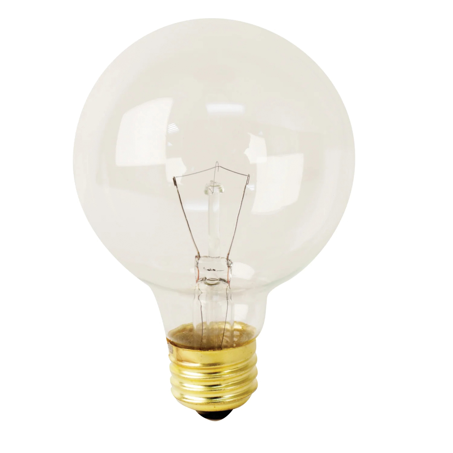 Feit Electric 25G25/RP Incandescent Lamp, 25 W, G25 Lamp, Medium E26 Lamp Base, 1500 hr Average Life