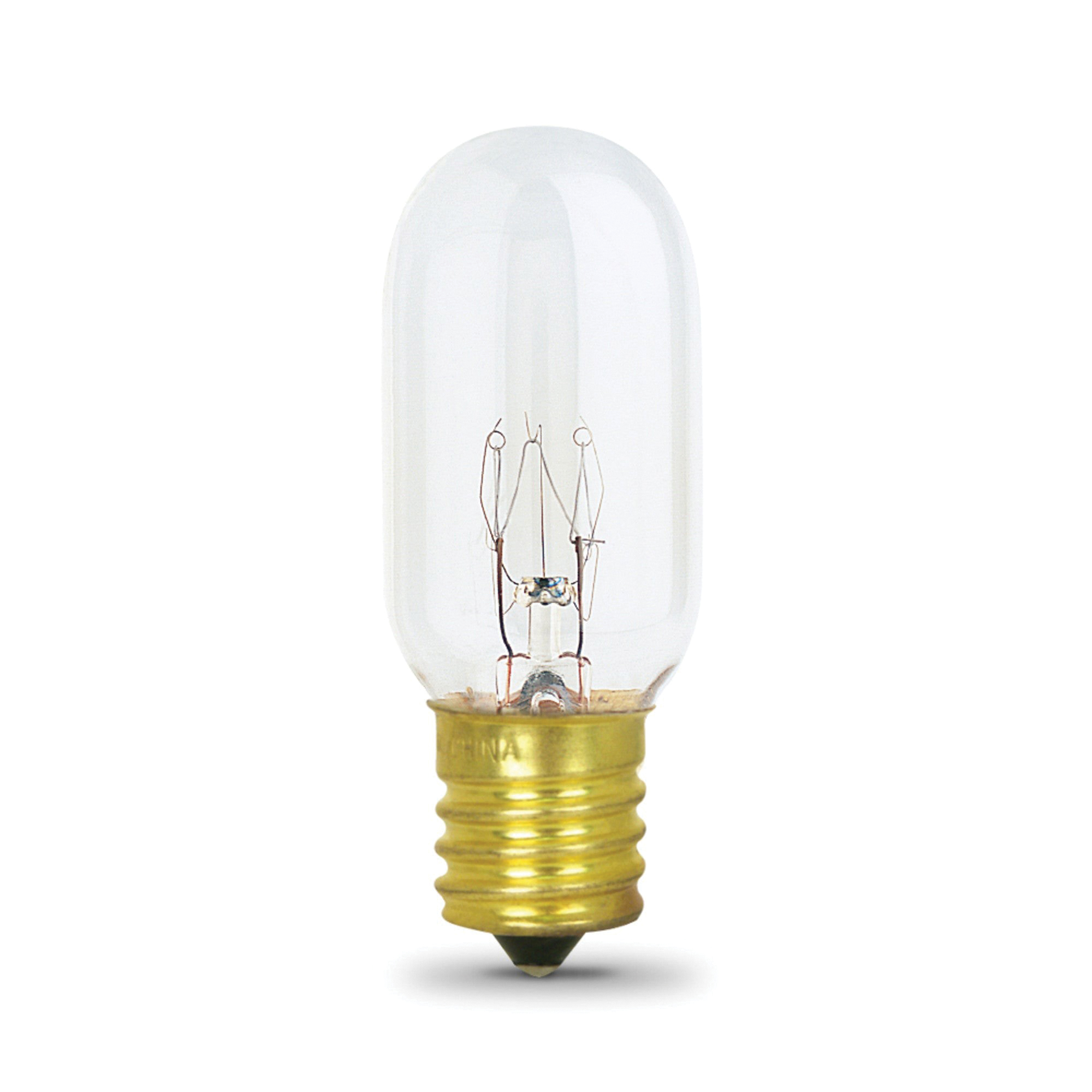 BP25T8N Incandescent Bulb, 25 W, T8 Lamp, E17 Lamp Base, 170 Lumens, 2400 K Color Temp, Soft White