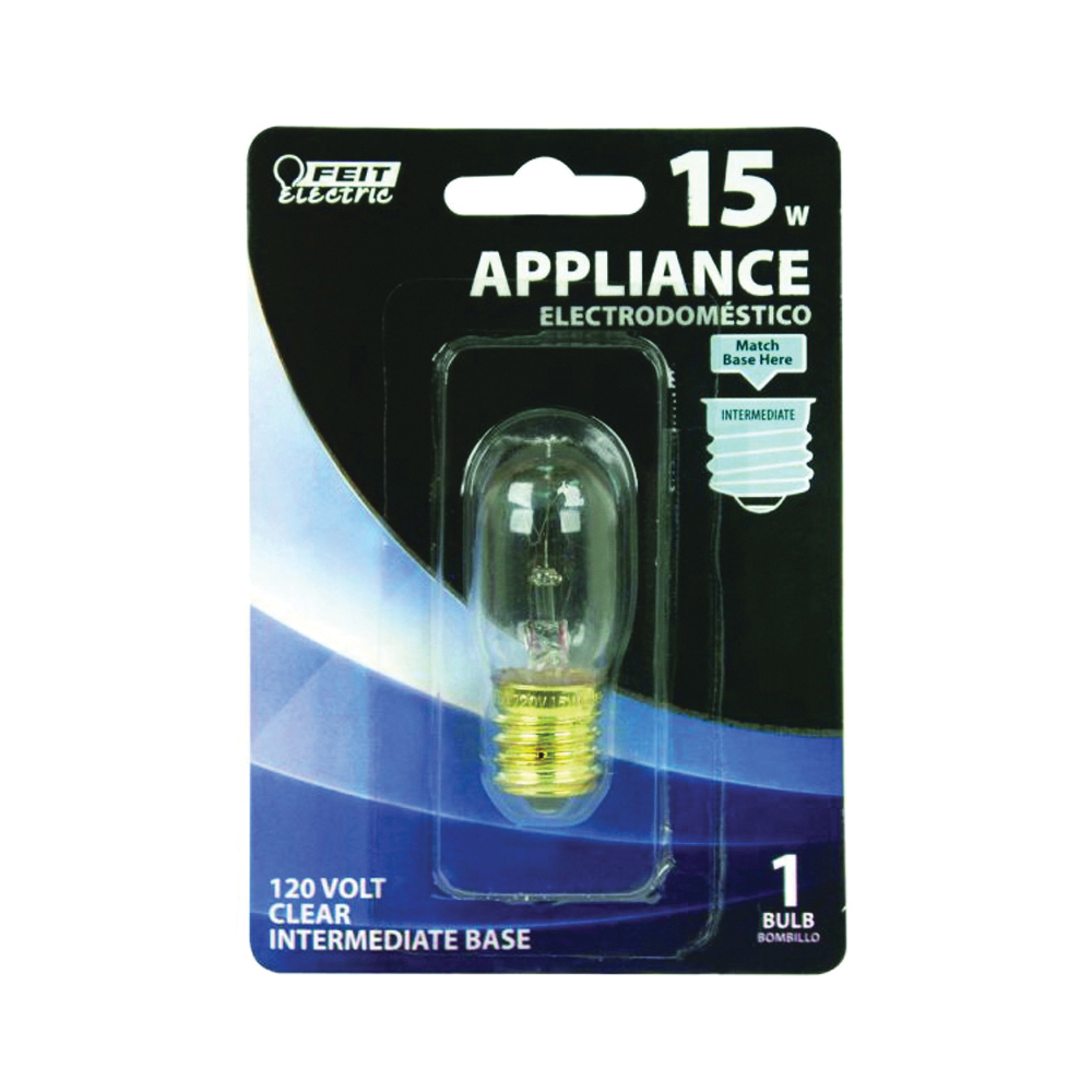 BP15T7N Incandescent Bulb, 15 W, T7 Lamp, E17 Intermediate Lamp Base, 2700 K Color Temp